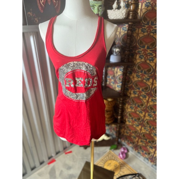 PINK Victoria's Secret Tops - PINK Victoria's Secret Cincinnati Reds Sequin Tank Top XS